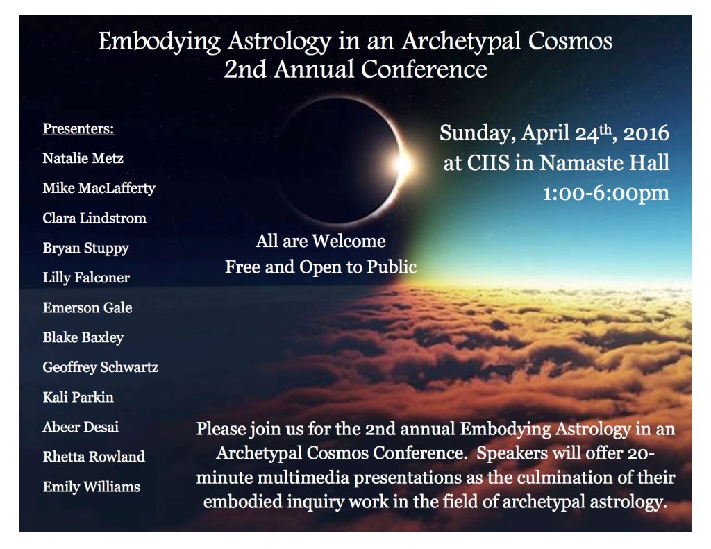 2nd Annual Embodying Astrology in an Archetypal Cosmos&nbsp;Conference